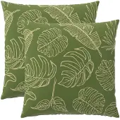 vidaXL Kussen met kussen HEERLEN 2 st Blad Design Polyester