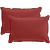 vidaXL Kussen met kussen HOUTEN 2 st Wijnrood Polyester