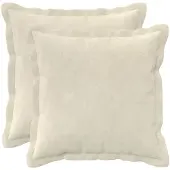 vidaXL Kussen met kussen HOUTEN 2 st Crèmekleurig Microfiber Fleece