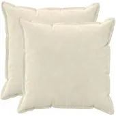 vidaXL Kussen met kussen HOUTEN 2 st Crèmekleurig Microfiber Fleece