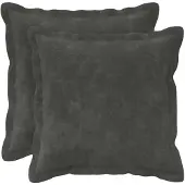 vidaXL Kussen met kussen HOUTEN 2 st Antraciet Microfiber Fleece
