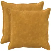 vidaXL Kussen met kussen HOUTEN 2 st Geel Microfiber Fleece