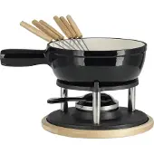 Nordwik Geëmailleerde fonduepan Zwart, 1,8 l