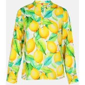 Salzhaut Blouse 'Blusterich' limoen / groen / jade groen / wit