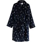 Next Badjas lang navy / wit