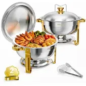 Vevor Ronde Chafing Dish Set van 2