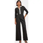 Love & roses Jumpsuit zwart / wit