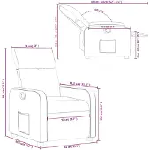 vidaXL Fauteuil verstelbaar stof bruin
