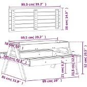vidaXL Picknicktafel met zandbak voor kinderen