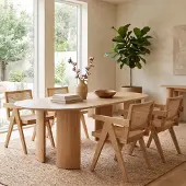 Giga Meubel Eettafel Reno Naturel Ovaal 240cm -