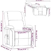 vidaXL Massagestoel kunstleer bruin