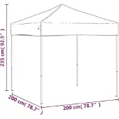vidaXL Partytent inklapbaar 2x2 m blauw