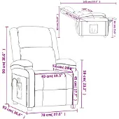 vidaXL Massagestoel stof donkergroen