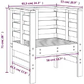 vidaXL Tuinstoelen 2 st 61,5x53x71 cm massief grenenhout honingbruin