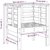 vidaXL Tuinstoelen, 2 stuks, 61,5 x 53 x 71 cm, massief hout, grenen