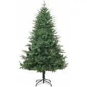 vidaXL Kunstmatige voorverlichte kerstboom met ballenset Groen 240 cm