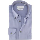 Ledub Overhemd Modern Fit blauw effen