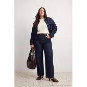 Trendyol Dames Donkerblauw Effen Lang Regular fit Grote maten Blazers