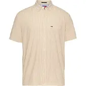 Tommy Hilfiger Tjm Reg Seersucker Shirt Relic Tan Stripes Maat: M | Casual Overhemden Outlet | Heren | Beige