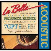 La Bella Labella 7GPT - Jeu de cordes guitare acoustique Phosphor Bronze - Extra Light 10-50