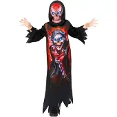 Amscan verkleedpak Gaming Reaper junior polyester zwart/rood