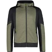 CMP - Jacket with Fix Hood - Fleecevest 52, olijfgroen