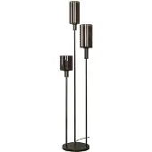 Molecule vloerlamp Luca bruin - 3-lichts - glas en metaal
