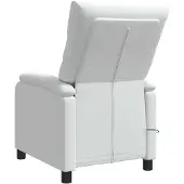 vidaXL Massage Relaxstoel Wit Stof