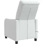 vidaXL Massage Relaxstoel Wit Stof