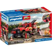 Playmobil City Action brandweer pick-up terreinwagen met watersproeifunctie.