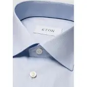 Eton Contemporary fit katoen overhemd signature twill lichtblauw