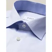 Eton Business overhemd lichtblauw effen Classic Fit Signature Twill