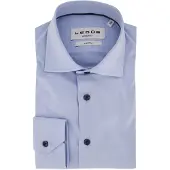 Ledub Modern Fit overhemden lichtblauw stretch