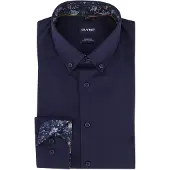 Olymp Overhemd Luxor Modern Fit donkerblauw strijkvrij