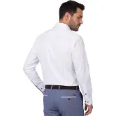 Olymp Luxor Comfort Fit Big & Tall Overhemd wit, Effen