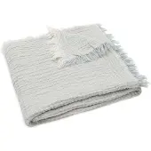 Jollein Deken Wieg Jersey 75x100cm - Fringe Stripe Sea Green/Ivory - GOTS