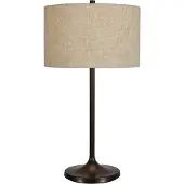 BELID Soft tafellamp Linnen naturel-metallisch brons, Ø34x64 cm