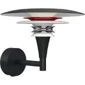 BELID Diablo wandlamp Ø20 cm Mat Zwart-glansrood