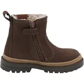 BunniesJR leren enkelboots met profielzool - donkerbruin Jongens Leer - maat 24