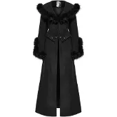 Punk Rave - Marquise Belladonna Winterjas - M - Zwart