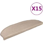 vidaXL Trapmatten 15 st 56x17x3 cm Taupe Halfrond