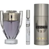 Paco Rabanne Rabanne Invictus Eau de Toilette 100 ml + Eau de Toilette Mini 10 ml + Deodorantspray 150 ml (voor heren)
