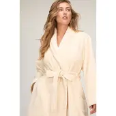 Hunkemoller Badjas van zachte fleece Wit Dames | Maat: XS/S