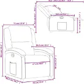 vidaXL Fauteuil verstelbaar stof crèmekleurig