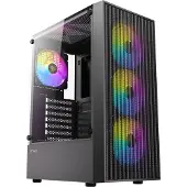 Antec AX27 RGB Elite Behuizing Mid-Tower ATX Tempered Glas met RGB Ventilatoren