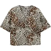 s.Oliver Blouse crème / donkerbruin / zwart