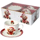 Livello Porseleinen Theekopjes Set met Schotels (2 stuks, 250 ml)