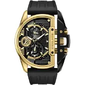 Police Analoog horloge zwart