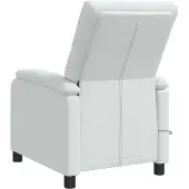 vidaXL Massage Relaxstoel Wit Stof