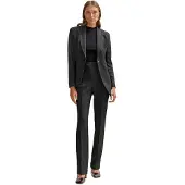 BOSS Jubeka Speckle Regular-blazer voor dames (Zwart)
